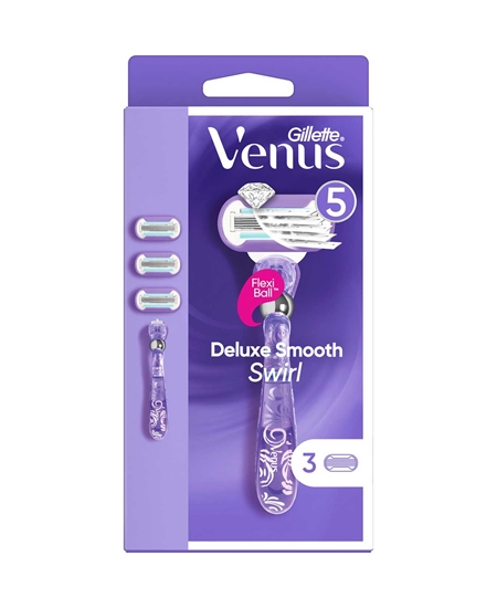 Picture of Gillette Venus Swirl Extra Smooth Handle + 3 Refill Razor Blade 