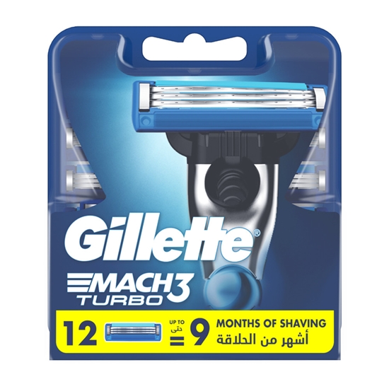 Picture of Gillette Mach3 Turbo Yedek Erkek Tıraş Bıçağı 12'li