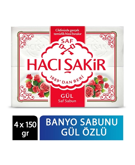 Picture of Hacı Şakir Banyo Sabunu 4 x 150 gr Gül