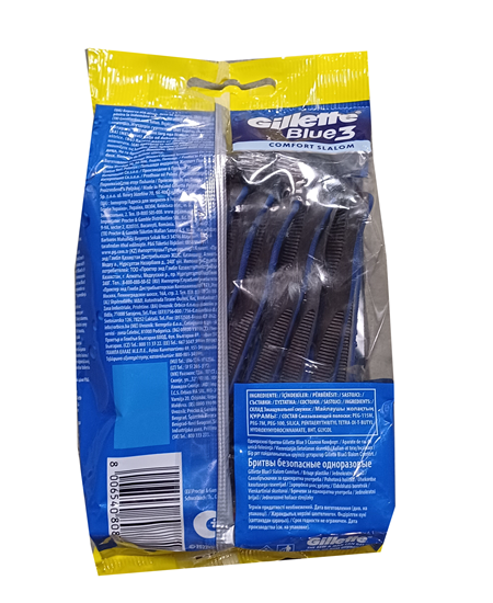 Picture of Gillette Blue 3 Tıraş Bıçağı 6 + 2'li Poşet Comfort Slalom