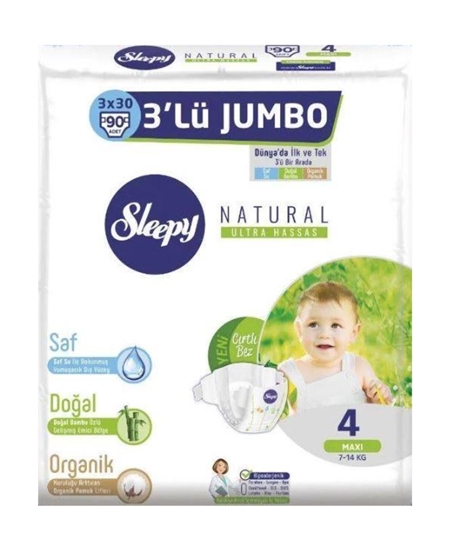 P P Sleepy 3 Lu Jumbo Bebek Bezi 90 Li Natural Ultra Hassas 4 Maxi Toptantrpro Com