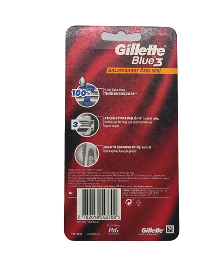 Picture of Gillette Blue 3 Tıraş Bıçağı 6'lı Blister Galatasaray