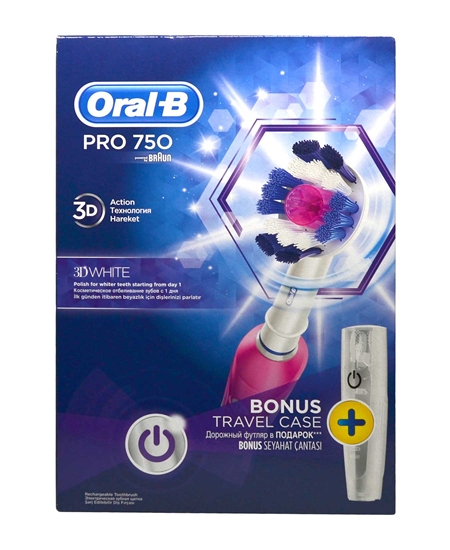 Lijken Nylon Eentonig Oral B Rechargeable Toothbrush Pro 750 3D + Travel Case 4210201162452 |  ToptanTRPro.com
