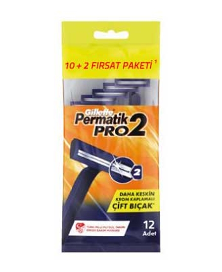Picture of Gillette Permatik Pro 2 Tıraş Bıçağı 12'li Poşet