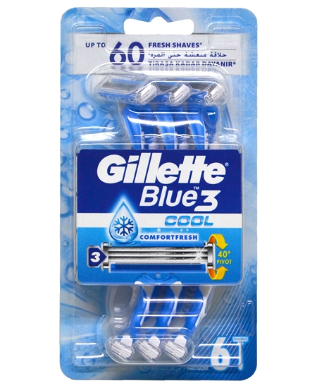 Picture of Gillette Blue3 Cool Disposable Razor 6's Blister