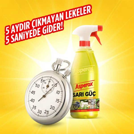 asperox, temizleyici, yüzey temizleyici, asperos, sarı güç, kir çıkarıcı, pas sökücü, kireç sökücü, güçlü temizleyici