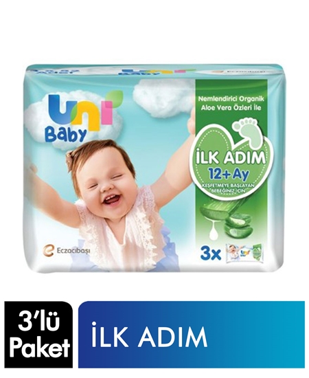 Picture of Uni Baby Islak Mendil İlk Adım 3'lü 156 Yaprak